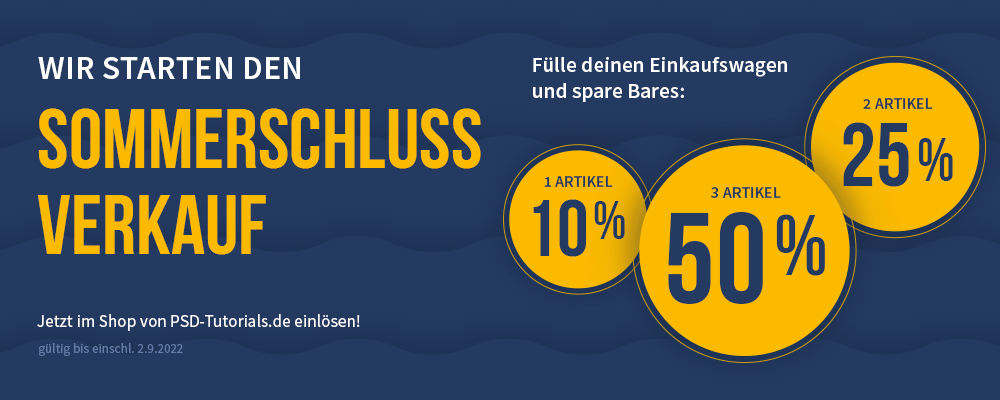 Sommerschlussverkauf – spart bis zu 50 %!